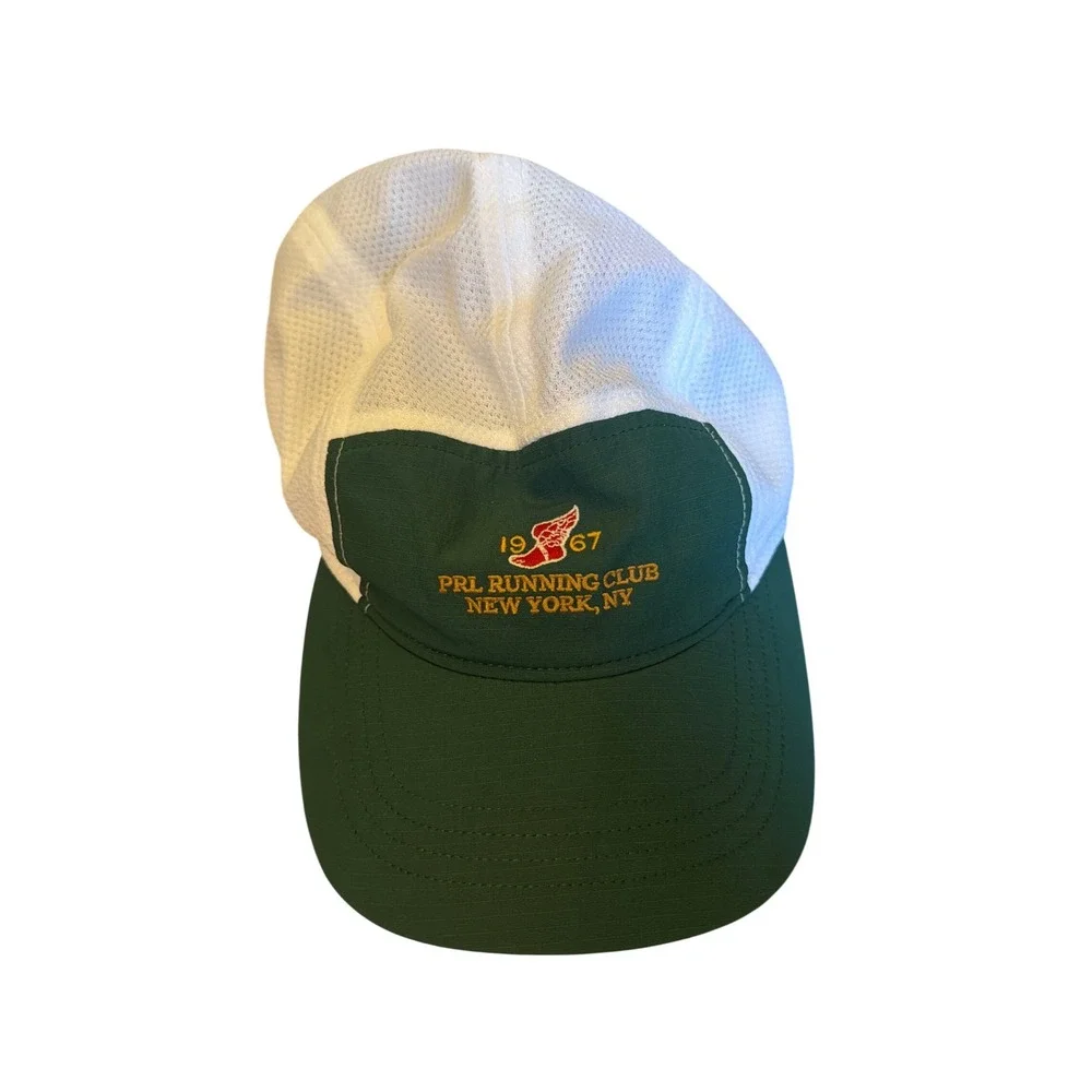 Polo Ralph Lauren PRL Running Club Hat Green White Mesh Performance Cap NEW